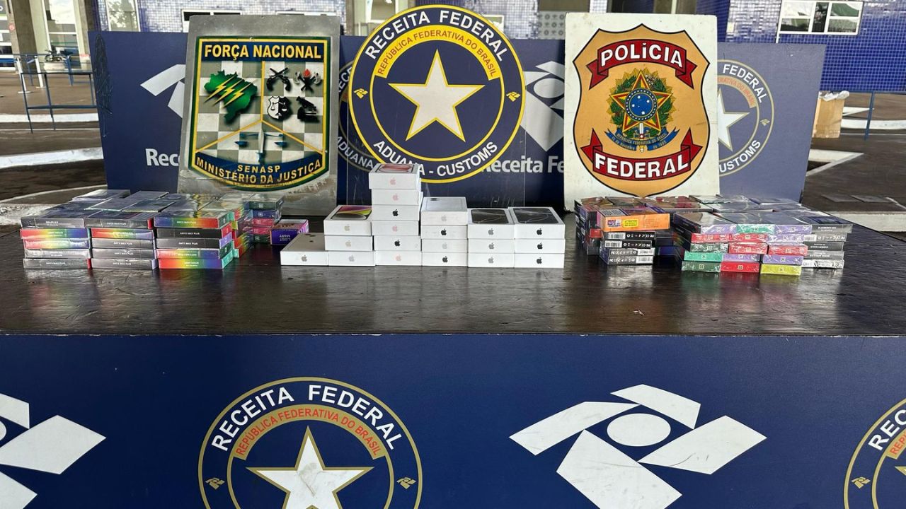 Apreensão de eletrônicos e cigarros eletrônicos na Ponte da Amizade