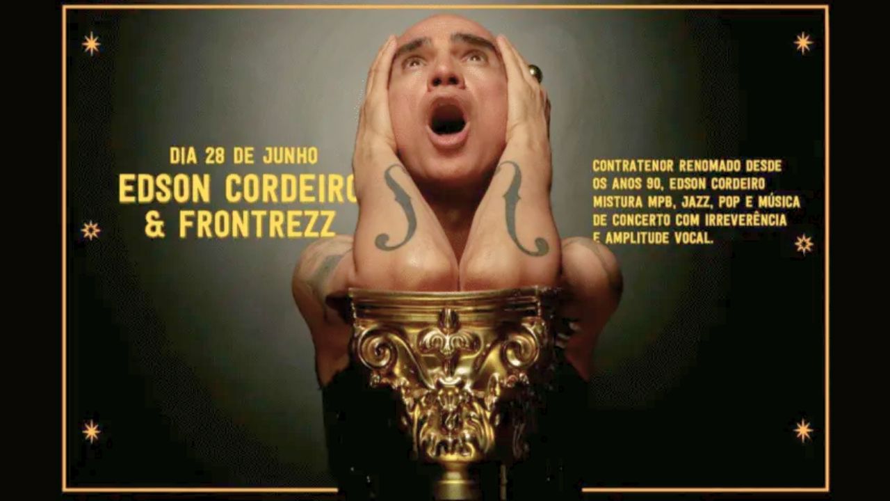 O cantor Edson Cordeiro faz show inédito em Foz do Iguaçu, dia 28 de junho, no espaço A Casa, ao lado da banda Frontrezz.